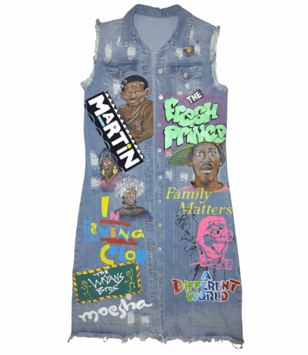 One of a Kind Women's - Size Small "90s Sitcom" Denim Jacket