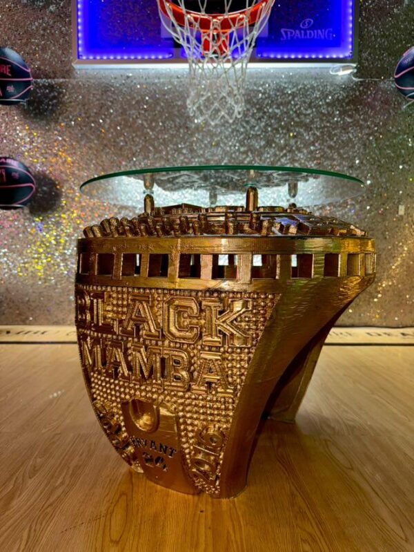Kobe Bryant "Black Mamba" Gold Championship Ring Coffee Table